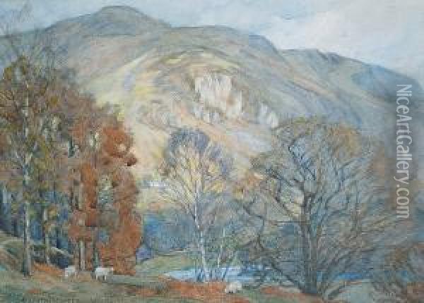 A Cumbrian Fell Oil Painting - Alfred Heaton Cooper