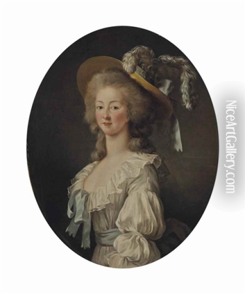 Portrait De Marie-therese-louise De Savoie Carignan (1749-1792), Princesse De Lamballe Oil Painting - Elisabeth Louise Vigee Le Brun