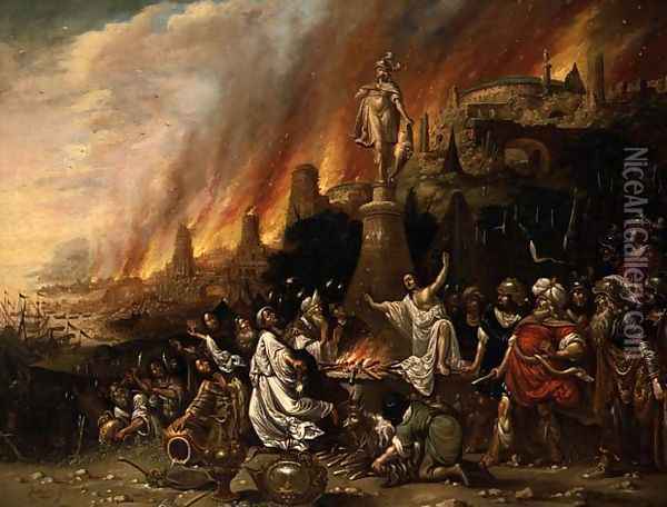 The Sacrifice of Polyxena, 1652 Oil Painting - Rombout Van Troyen