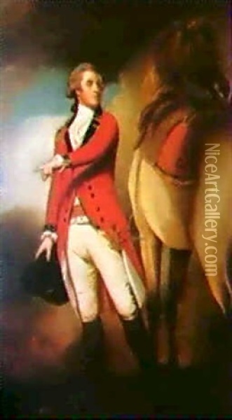 Portrait Of Colonel Jacob Camac (1745-ca. 1784) Oil Painting - George Romney