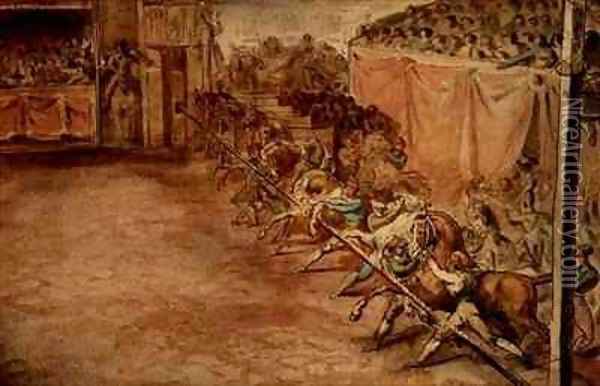 The race on the Corso Oil Painting - Theodore Gericault
