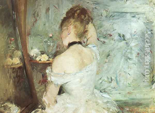 A Woman at her Toilette Oil Painting - Berthe Morisot