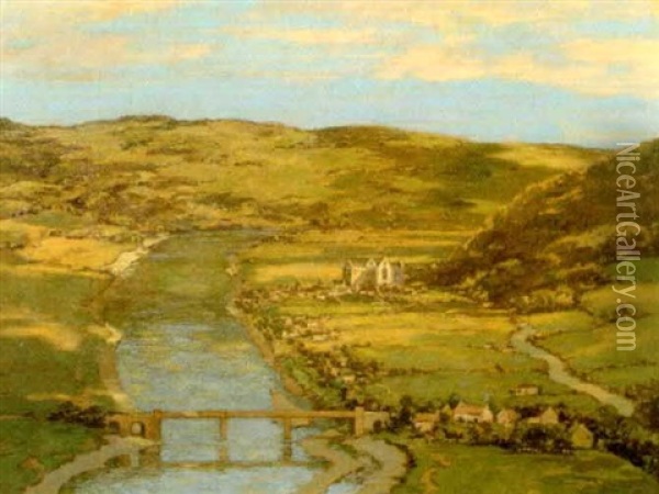 A View Of The River Severn Oil Painting - George Graham
