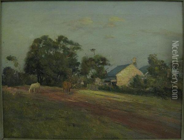 Old Homestead Oil Painting - John Sommers