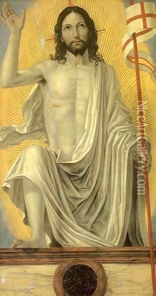Christ Rising from the Tomb Oil Painting - Ambrogio Bergognone