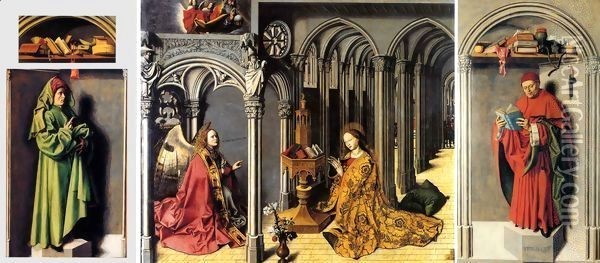 Annunciation Triptych Oil Painting - Barthelemy d' Eyck
