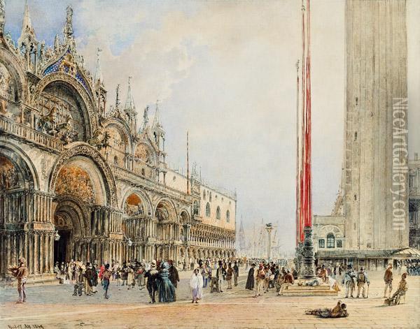 Der Markusplatz In Venedig Oil Painting - Rudolf Ritter von Alt