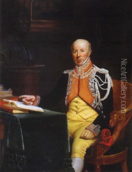 Portrait Du Docteur Joseph Souberbielle, Chirurgien En Chef De La Garde Imperiale Oil Painting -  Romany (Adele Romanee)
