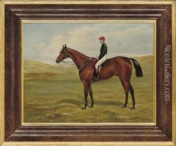 'cloister' With Jockey Up Oil Painting - John Mathews