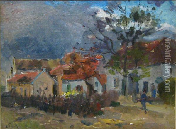 Paysage Rural Oil Painting - Lucien Frank