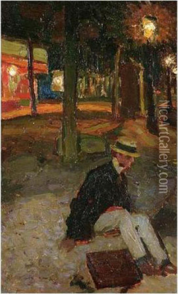 Le Penseur Oil Painting - Auguste Leroux