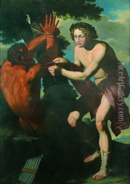 Apollon Et Marsyas Oil Painting - Francesco de Rosa