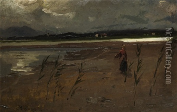 Vor Dem Wetter Oil Painting - Karl Raupp