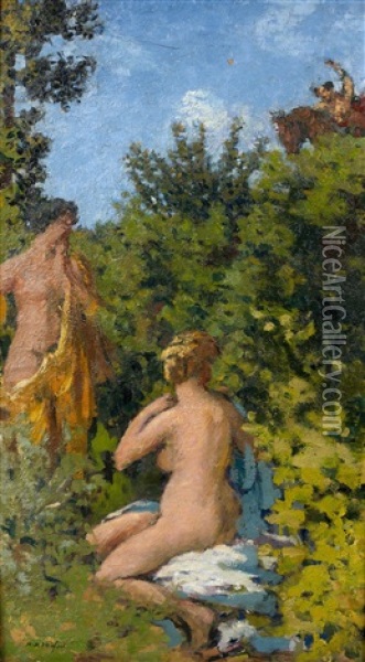 Les Filles De Leucype Oil Painting - Maurice Denis