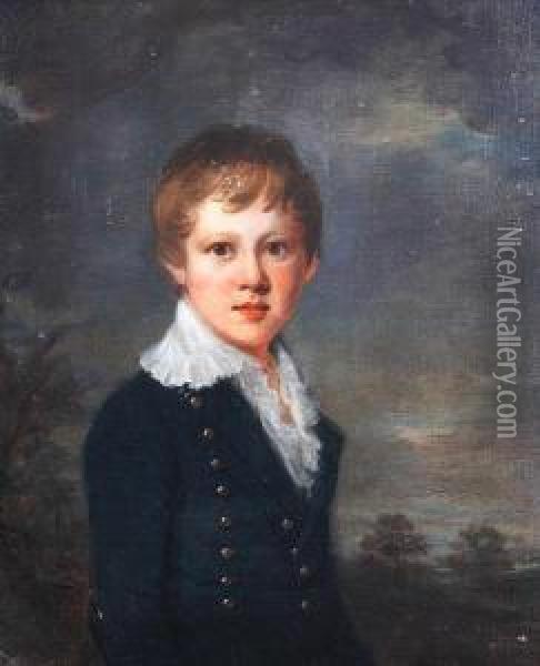 Portrait Of A Young Boy Oil Painting - William Owen
