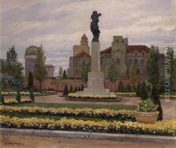 Monument To France In Belgrade Oil Painting - Nikolai Petrovich Bogdanov-Bel'sky