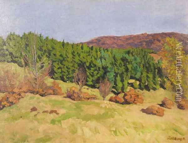 Izvora in Autumn 1909 Oil Painting - Karoly Ferenczy
