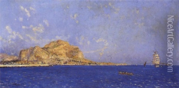 Golfo De Palermo Oil Painting - Augustin Salinas y Teruel