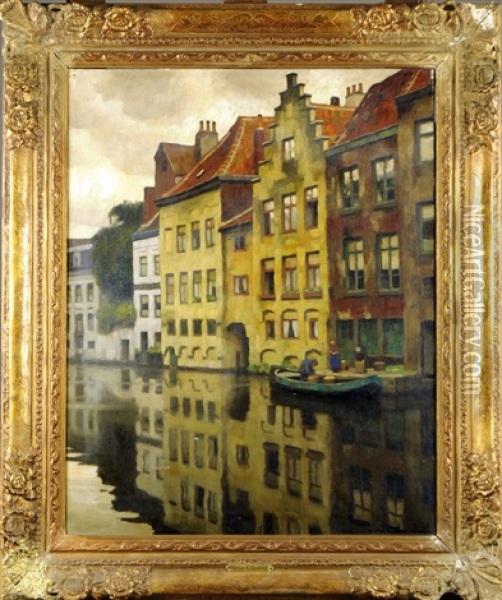 Vue De Bruges Oil Painting - Victor Olivier Gilsoul