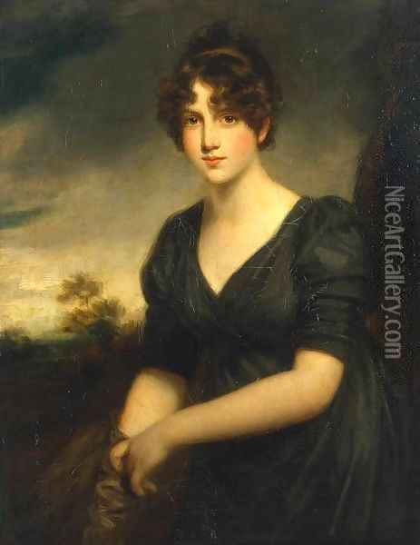 Portrait of Miss Frances Vinicombe Oil Painting - John Opie