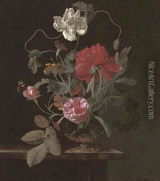 Roses Oil Painting - Abraham De Lust