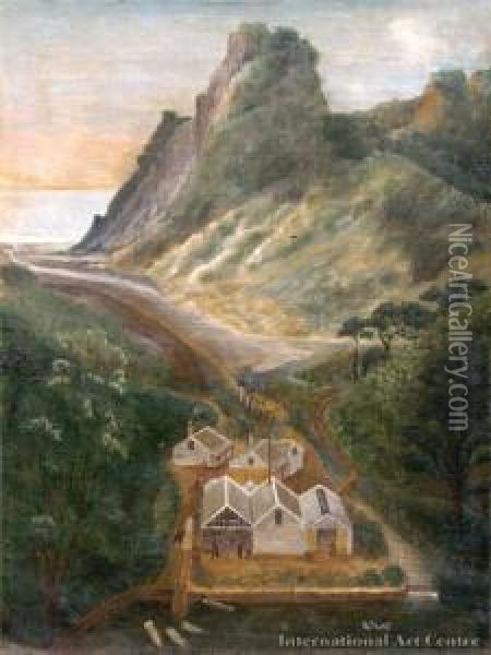 Shaws Sawmill, Karekare Oil Painting - Charles Blomfield