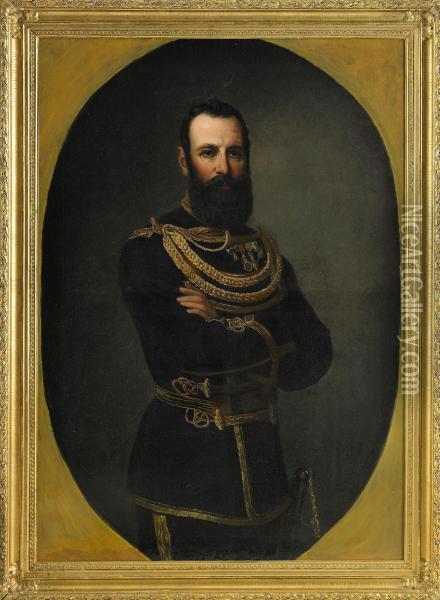 Portratt Av Kung Karl Xv Oil Painting - Johan Vilhelm Gertner