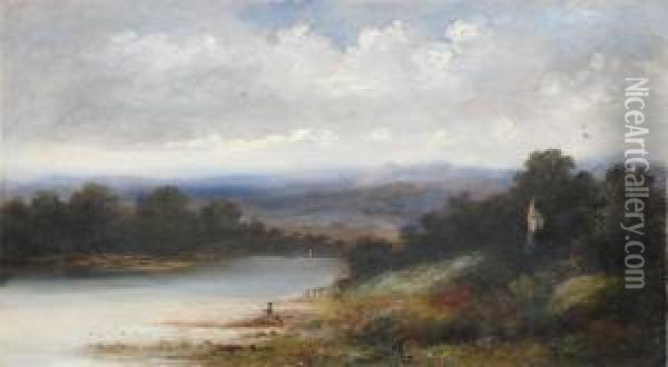 River Wye, Near Ross Oil Painting - Joseph Such