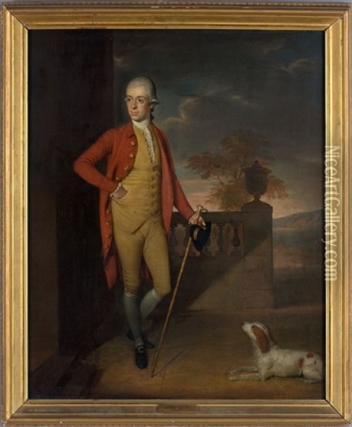 Portrait Of Ronald Crawford Oil Painting - Nathaniel Dance Holland (Sir)
