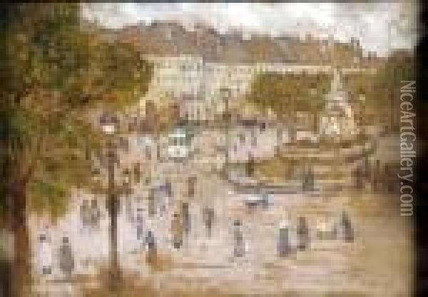 La Porte De Namur Oil Painting - Gustave Max Stevens