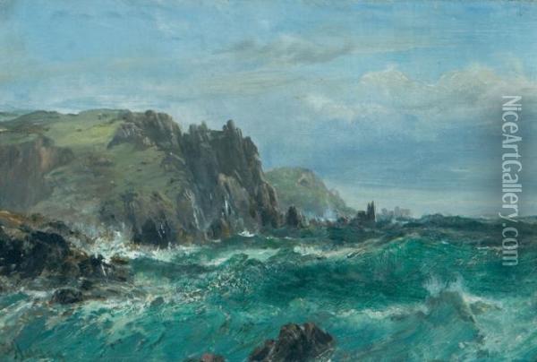 Mill Bay Cornwall. Oil Painting - Edwin Hayes