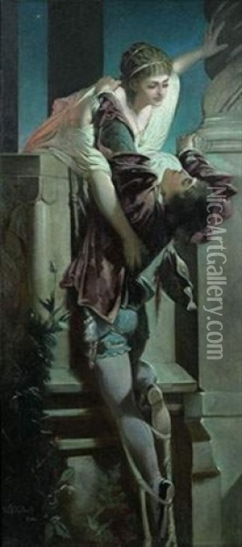 Romeo Et Juliette Oil Painting - Vasili Aleksandrovich Kotarbinsky
