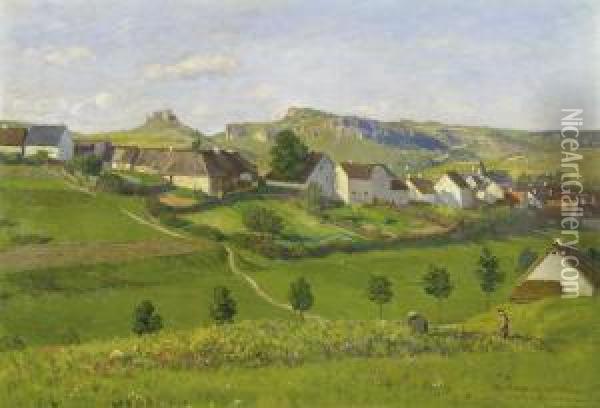 The Eifel In Lissingen Oil Painting - Hans Richard Von Volkmann
