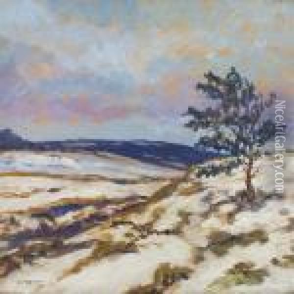 Krajina V Zime Oil Painting - Gustav Macoun