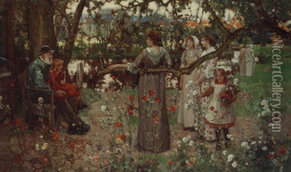 The Summer Garden Oil Painting - John Lochhead