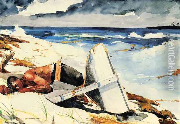 After the Hurricane Oil Painting - Winslow Homer