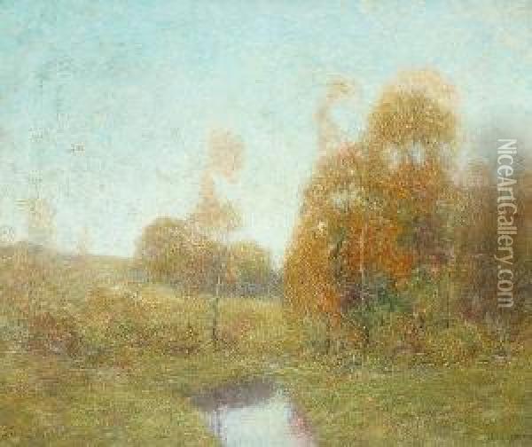 Connecticut Landscape Oil Painting - Ernest Albert
