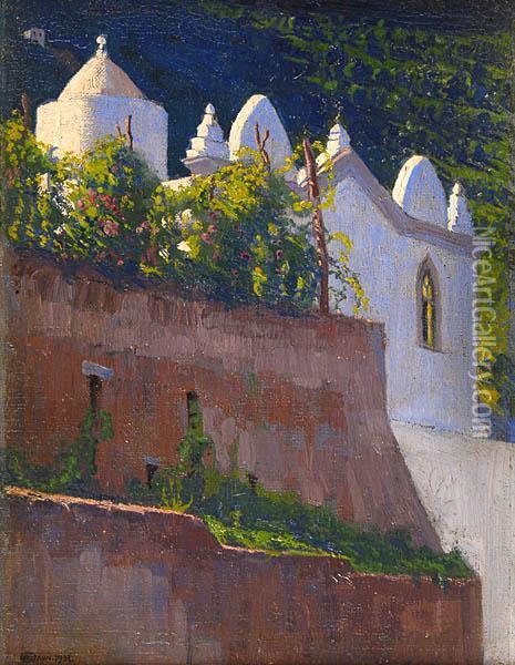 Kosciolek Na Capri Oil Painting - Edward, Edouard Okun