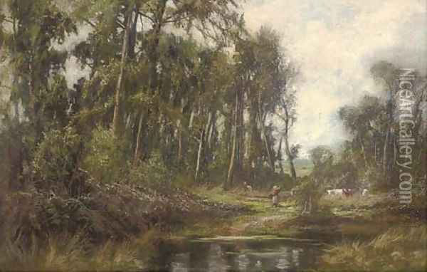 Near Woore, Shropshire Oil Painting - Henry Hadfield Cubley