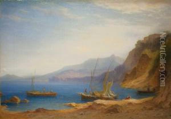 Italienischer Bergsee Oil Painting - Carl Morgenstern