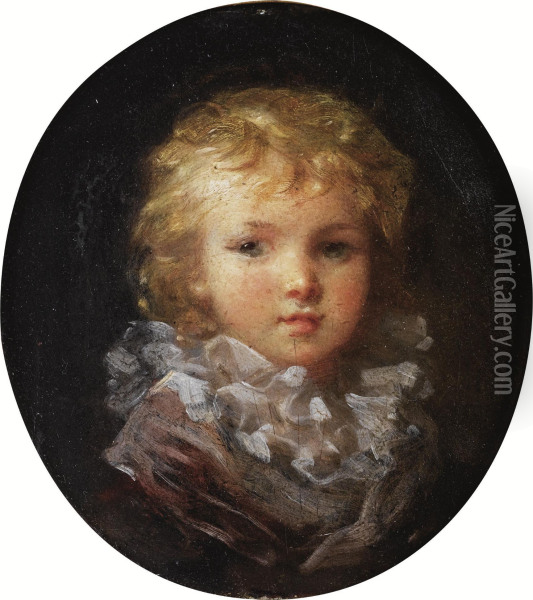 Portrait Of A Child Oil Painting - Marguerite Gerard