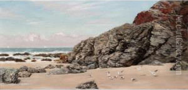 St Agnes, Cornwall Oil Painting - John Edward Brett