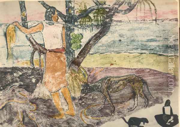 Watercolor 02 Oil Painting - Paul Gauguin
