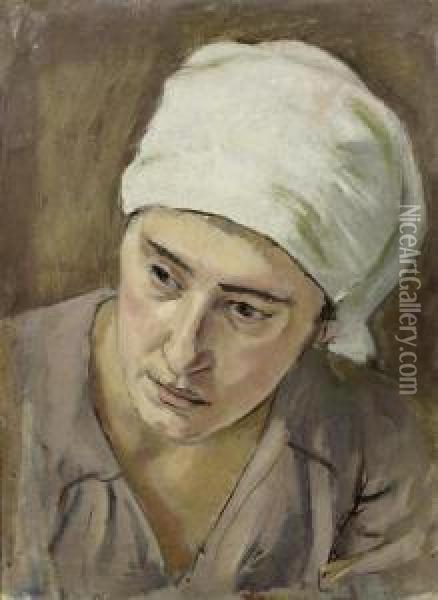 Portrait Of A Woman Oil Painting - Hans Sturzenegger