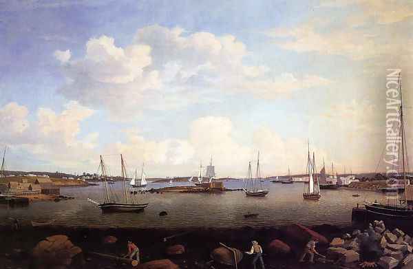 Gloucester Harbor I Oil Painting - Fitz Hugh Lane