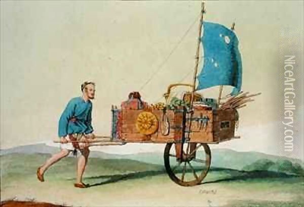Itinerant Farmer with his Cart Oil Painting - Giovanni Bigatti