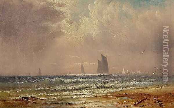 Sails Off the New Bedford Coast Oil Painting - Charles Henry Gifford