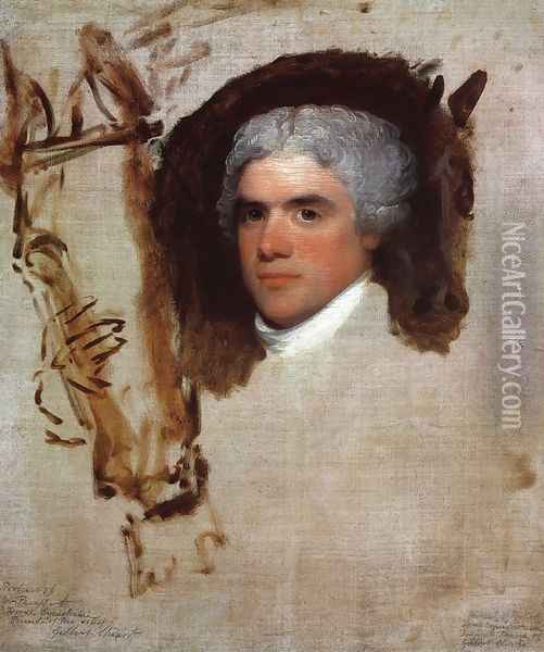 John Bill Ricketts (unfinished) Oil Painting - Gilbert Stuart