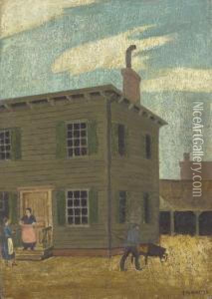 A Newark Home Oil Painting - George Copeland Ault