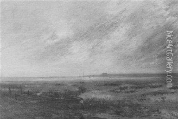 A Coastal View Oil Painting - Edward B. Gay